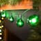 10-Count Green G50 Globe Christmas Patio Lights- 9ft Green Wire